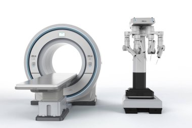 3D render MRI tarama makine robot cerrahisi