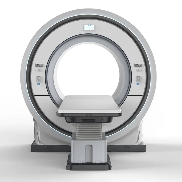 Renderowania Mri Scan Maszyny Lub Urządzenia Skanowania Rezonansu Magnetycznego Białym — Zdjęcie stockowe