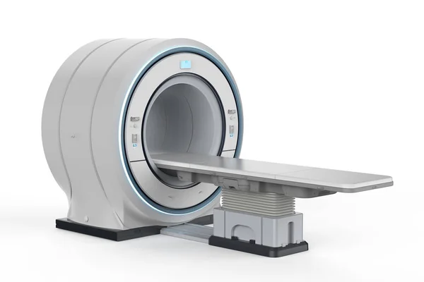 Rendering Σάρωσης Mri Μηχάνημα Μαγνητική Τομογραφία Σάρωσης Συσκευή Λευκό Backgroun — Φωτογραφία Αρχείου