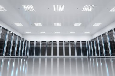 3d sunucu odası ya da veri merkezi