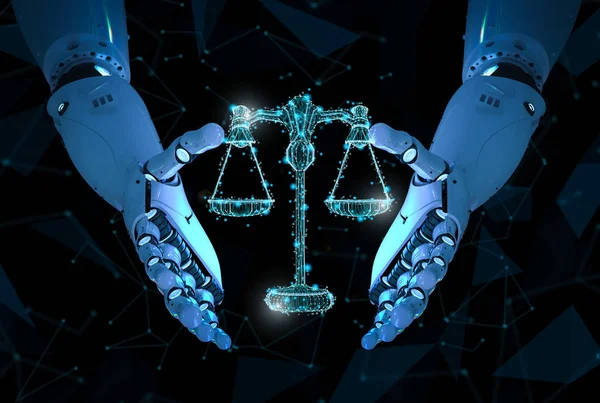 インターネット レンダリング ロボット法年度法コンセプト — ストック写真