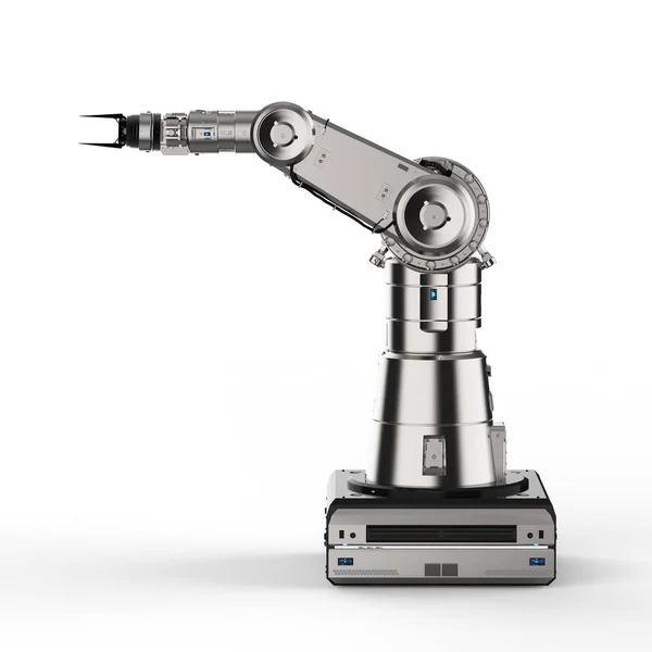 Rendering Roboterarm Auf Weißem Hintergrund — Stockfoto