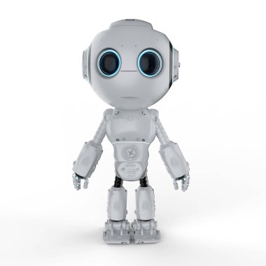 Çizgi film karakteri olan sevimli yapay zeka robotu 