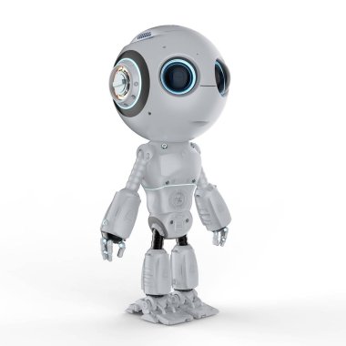 Çizgi film karakteri olan sevimli yapay zeka robotu 