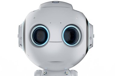 Çizgi film karakteri olan sevimli yapay zeka robotu 