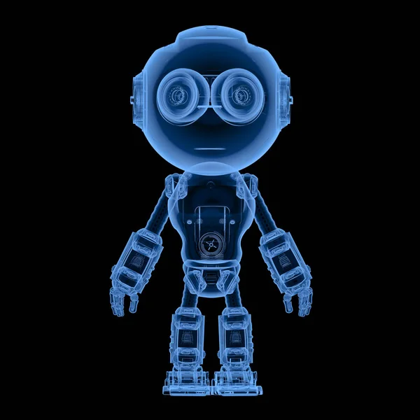 Rendering Ray Cute Artificial Intelligence Robot Cartoon Character — Stock Photo, Image