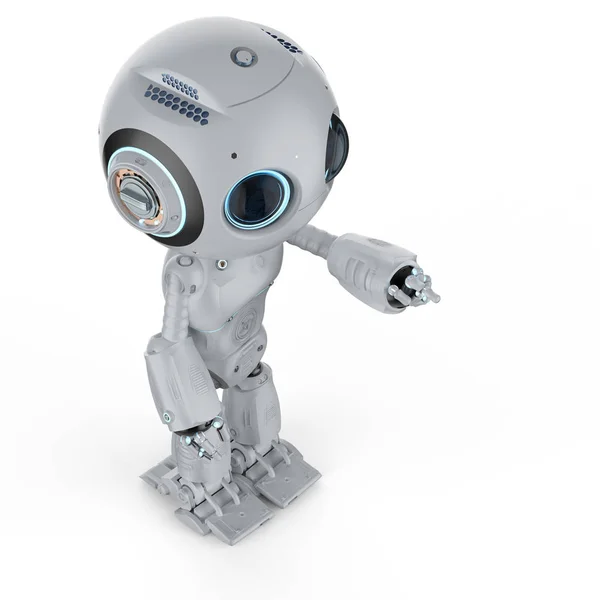 Rendering Schattig Kunstmatige Intelligentie Robot Vinger Wijzen — Stockfoto
