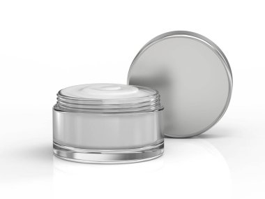 Açık tencerede 3D render kozmetik krem