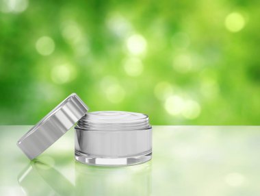 Açık tencerede 3D render kozmetik krem