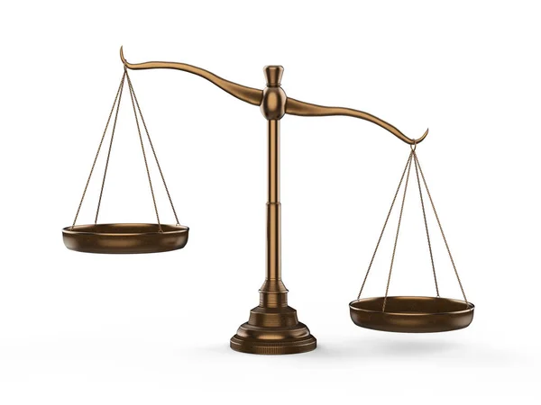 Law Concept Rendering Law Scale White Background — Stock Photo, Image