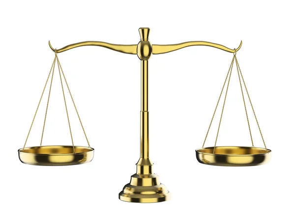 Law Concept Rendering Law Scale White Background — Stock Photo, Image