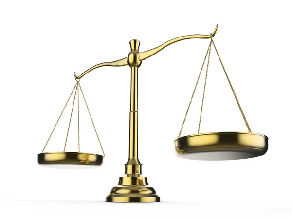 Law Concept Rendering Law Scale White Background — Stock Photo, Image