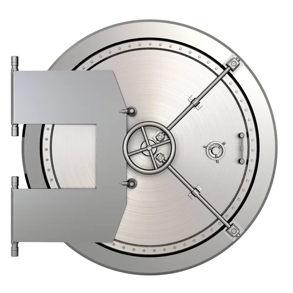 Rendering Steel Bank Safe Bank Vault Isolate — Stock Photo, Image