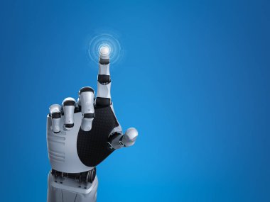 3D render robot el grafik ile görüntüle
