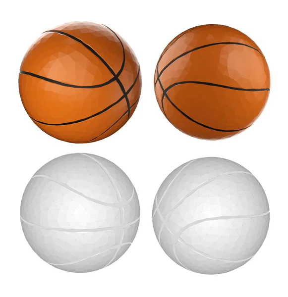 Wielokątna piłka do koszykówki — Zdjęcie stockowe