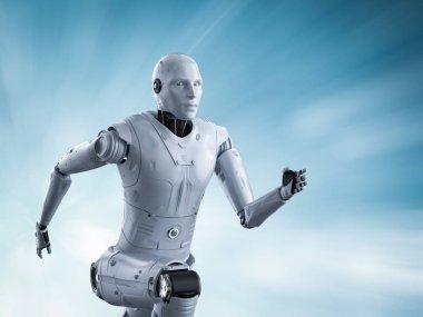 robot çalışan veya atlama 