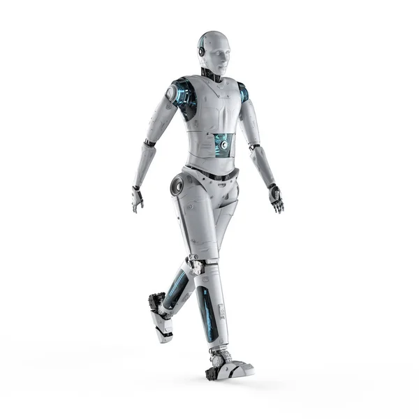Robot chodzenie pełny ciało — Zdjęcie stockowe