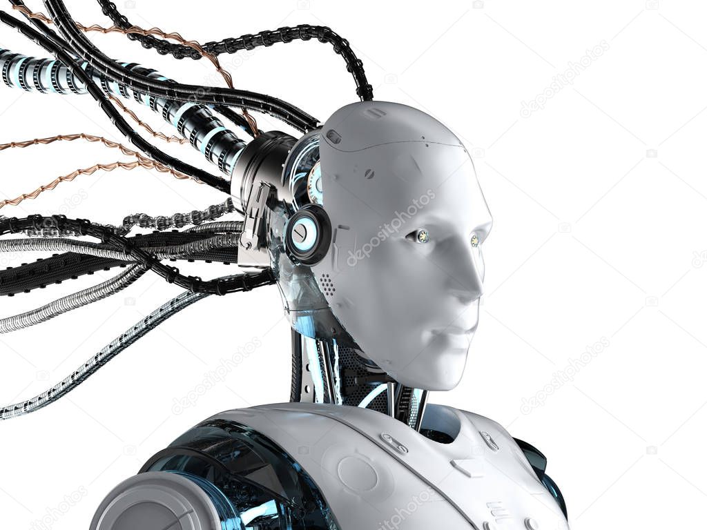 Robot with wires isolated