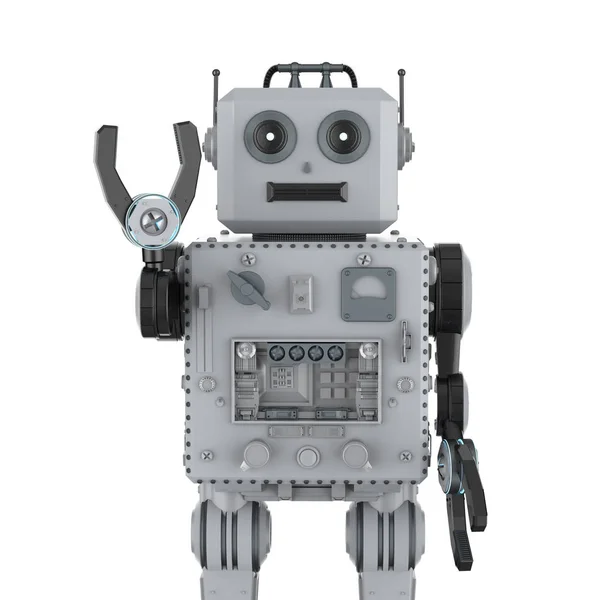 Robot cyny zabawka ręka w górę — Zdjęcie stockowe