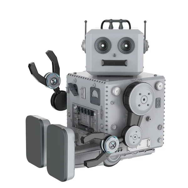 Robot cyny zabawka ręka w górę — Zdjęcie stockowe