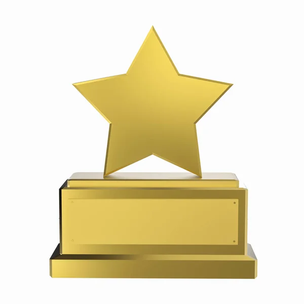 Gold star trophy — Stock Photo, Image