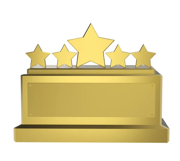 Troféu estrela dourada — Fotografia de Stock