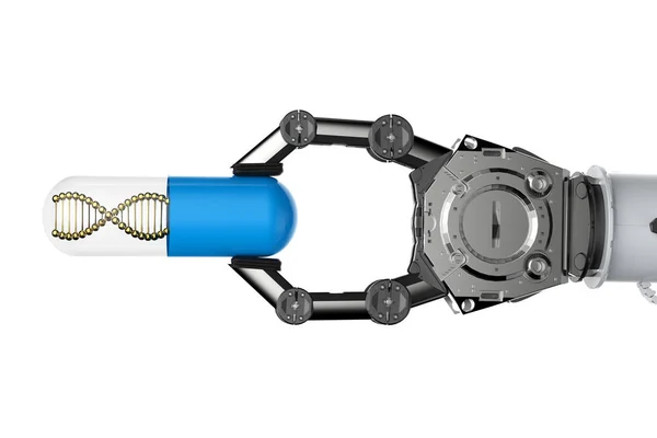 Robot s DNA v kapsli — Stock fotografie