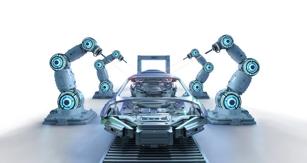Automation aumobile Factory koncept — Stockfoto