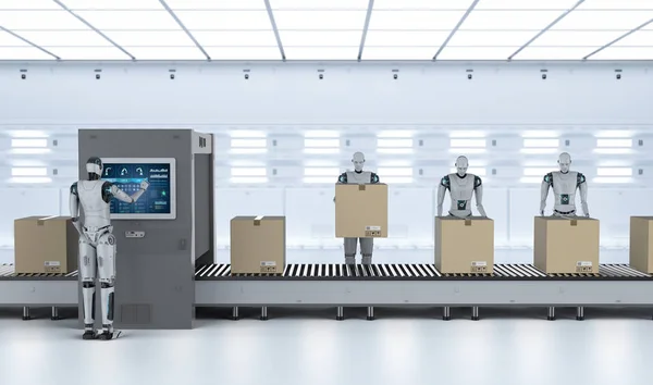 Concepto de fábrica de automatización — Foto de Stock