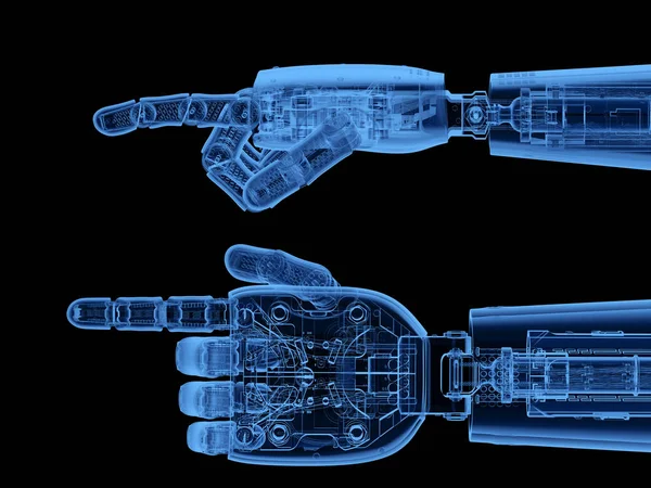 Cyborg hand isolated — Stock Photo, Image