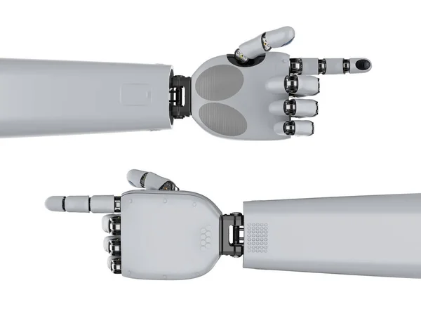 Mano cyborg aislada — Foto de Stock