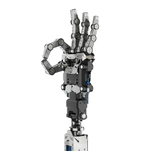 Cyborg hand isolerade — Stockfoto