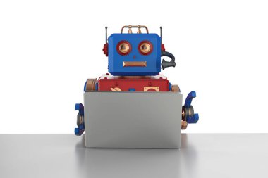 Dizüstü bilgisayarlı robot