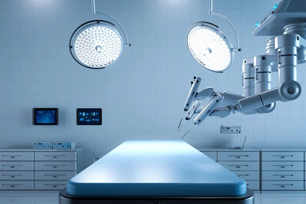 Операционный зал с роботизированной хирургией — стоковое фото