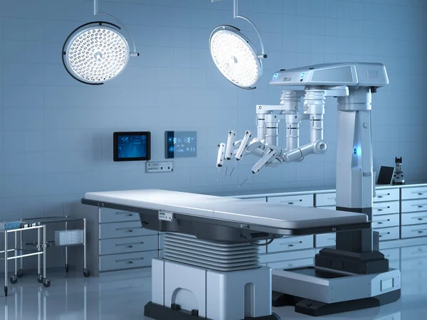 surgery room with robotic surgery
