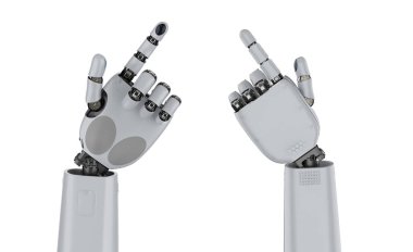 Robotik el parmak noktası izole