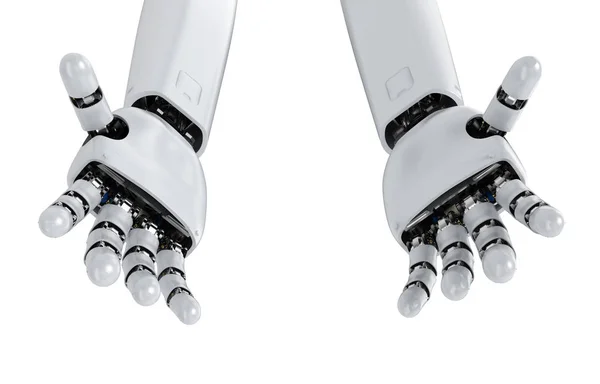 Strony robotów na białym tle — Zdjęcie stockowe