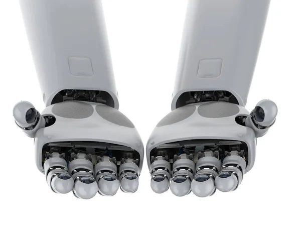 Mão robótica isolada — Fotografia de Stock
