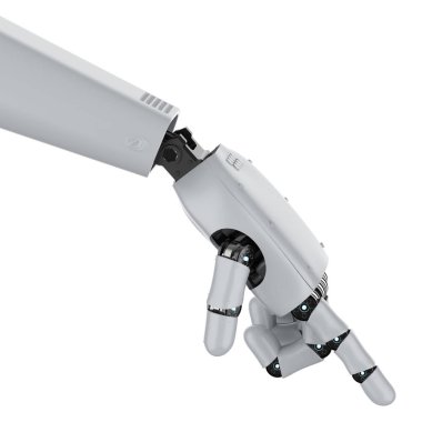 Robotik el parmak noktası izole