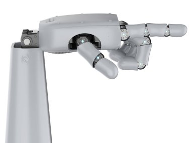 Robotik el parmak noktası izole