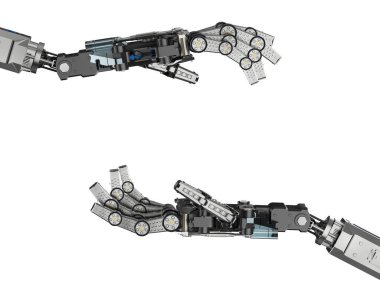Robotik el boş kutu tutun