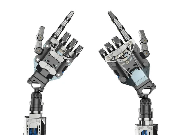 Robotstyrd hand finger punkt isolerad — Stockfoto