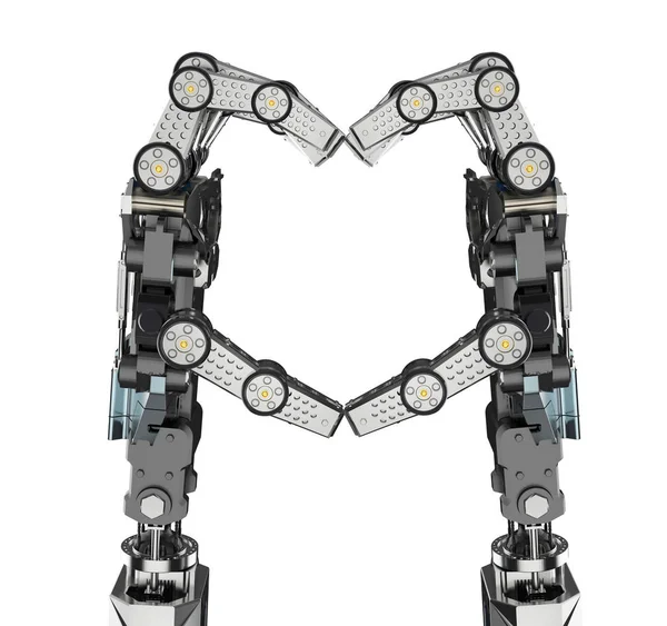 Robot mano a forma di cuore — Foto Stock