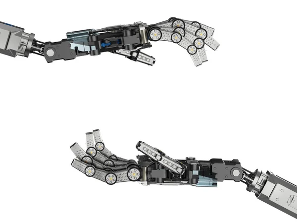 Robótica mano mantenga la caja vacía —  Fotos de Stock