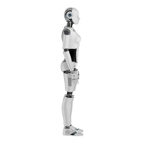 여성 사이보그 또는 로봇 전체 길이 — 스톡 사진
