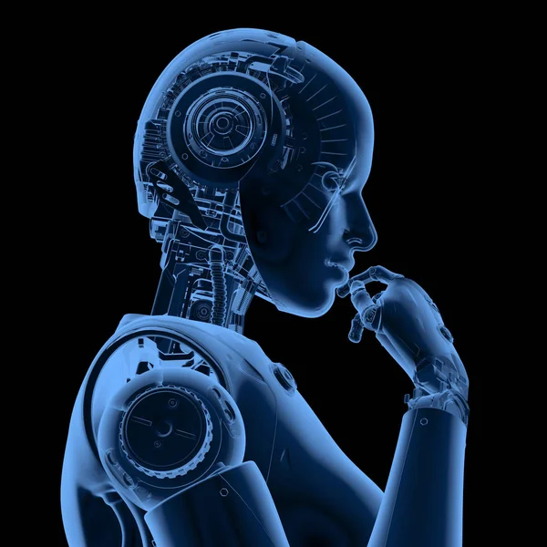 Рентгеновская женщина-киборг или робот — стоковое фото