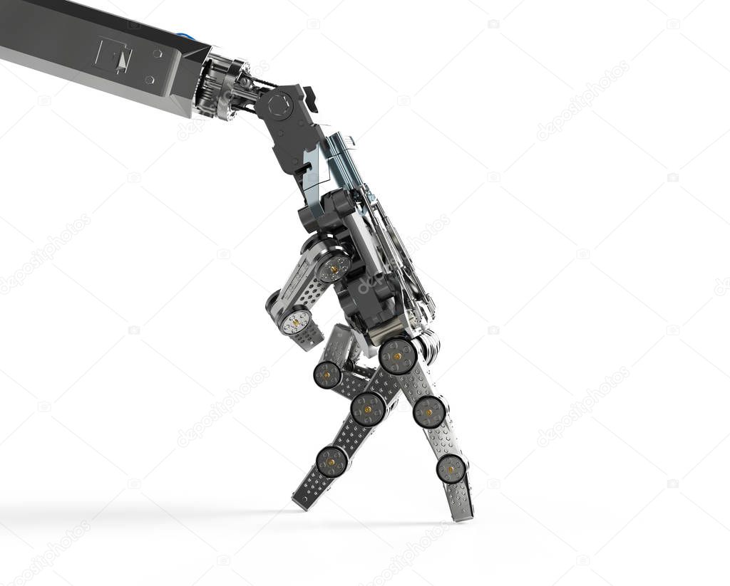Walking robotic hand 