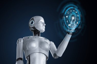 Dişi cyborg veya robot