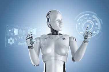 Dişi cyborg veya robot