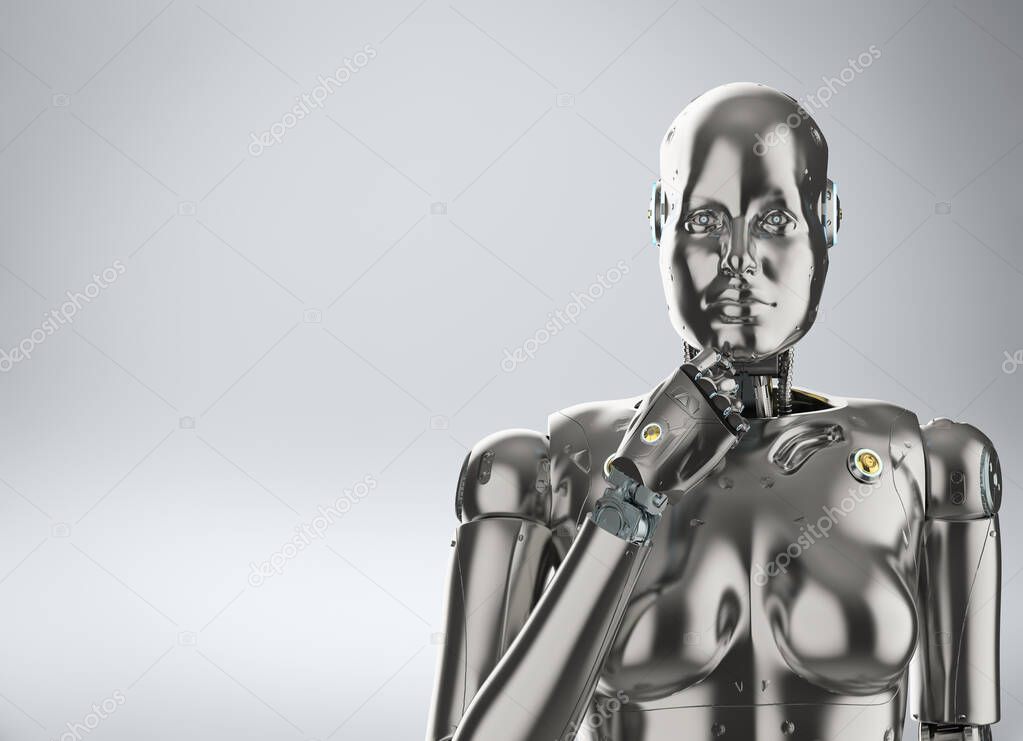 Female cyborg or robot